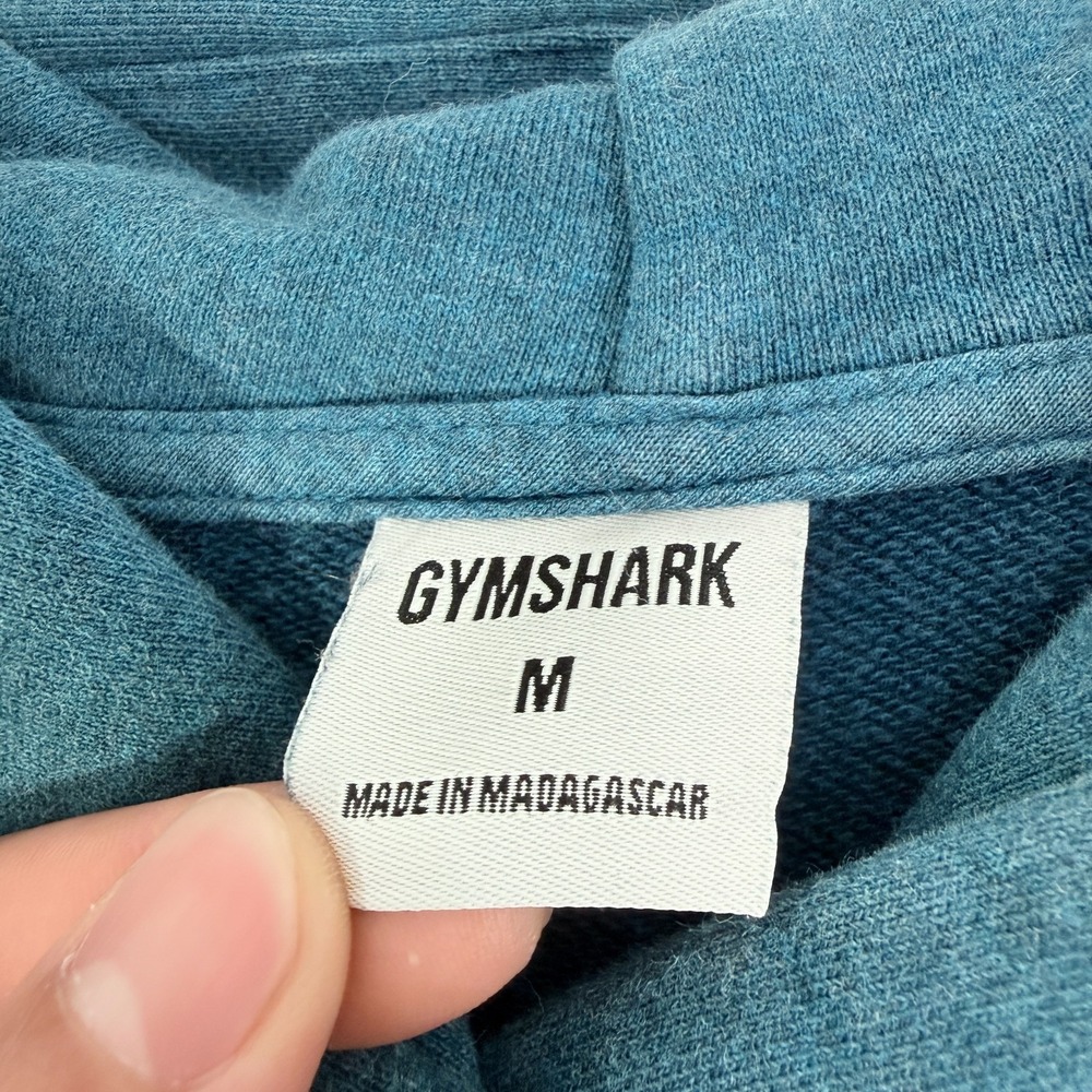 Gymshark Hoodie Womens M Blue Pullover Oversized Heavyweight Sweatshirt - Picture 3 of 8